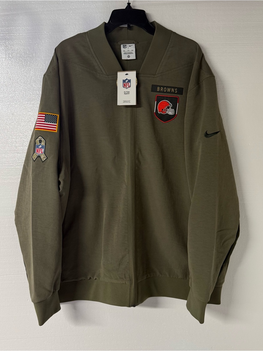Nike Authentic Jacket Cleveland Browns 3XL Salute to Service 2025 Sideline Coat